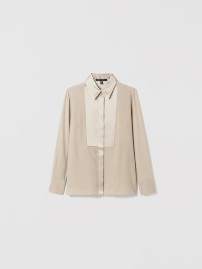 Satin Bib Blouse