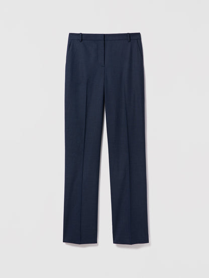 Straight stretch wool pant