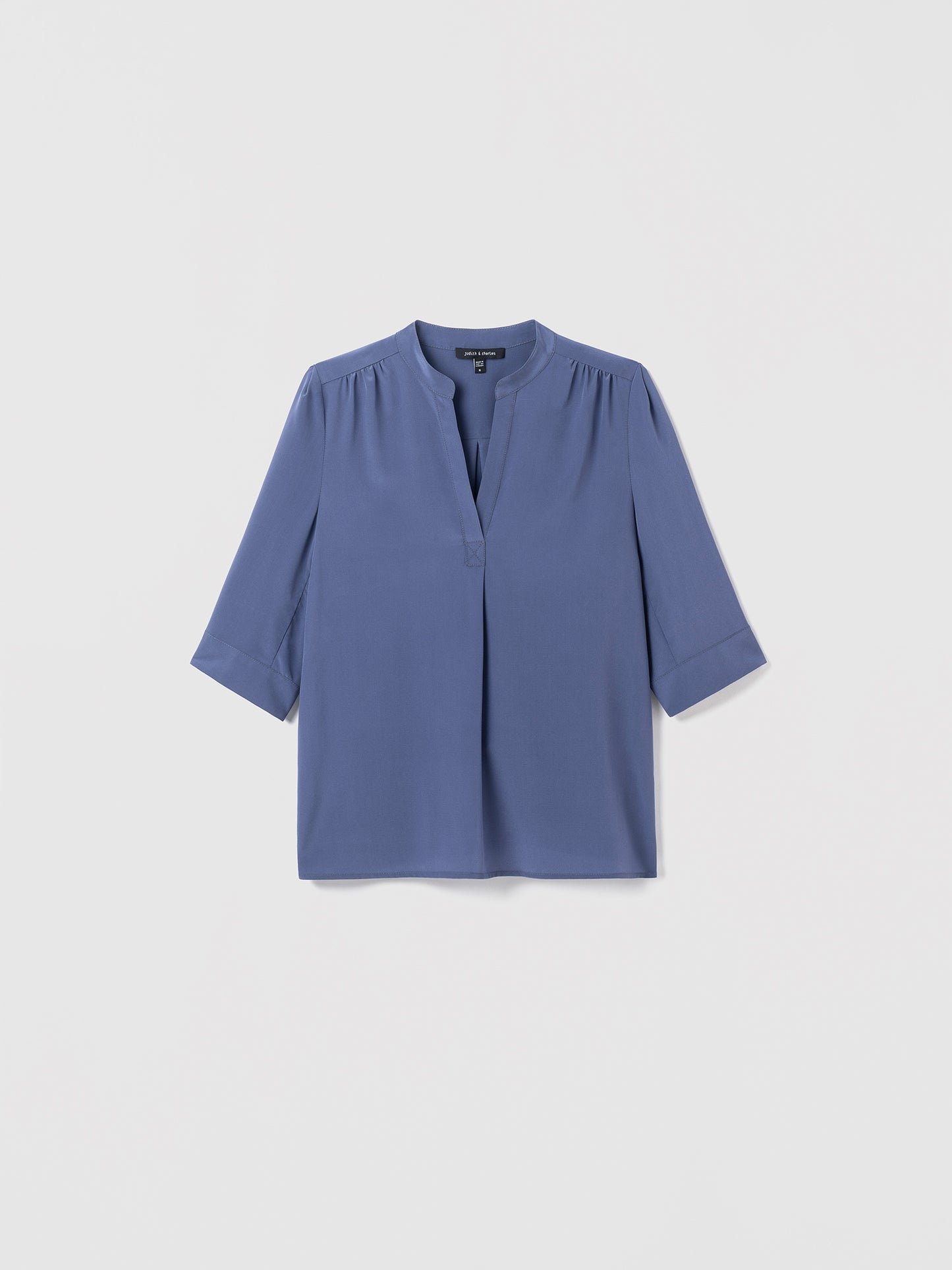 Short Sleeve Half Placket Blouse