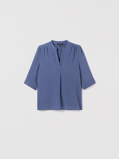 Short Sleeve Half Placket Blouse