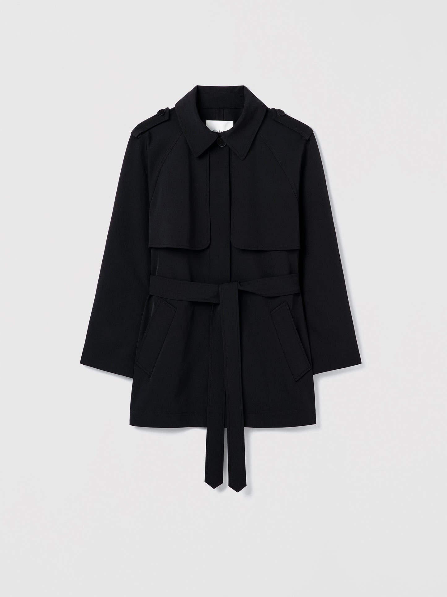Easy Care Short Belted Trench