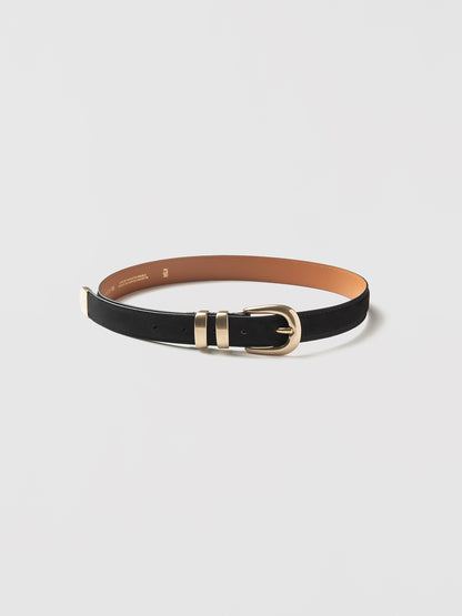 Maison Boinet Ceinture 25 mm en cuir nubuck