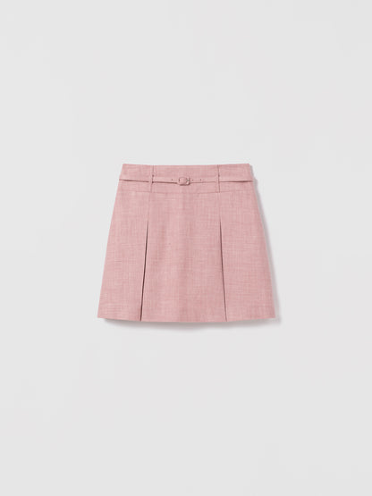 Short linen skirt