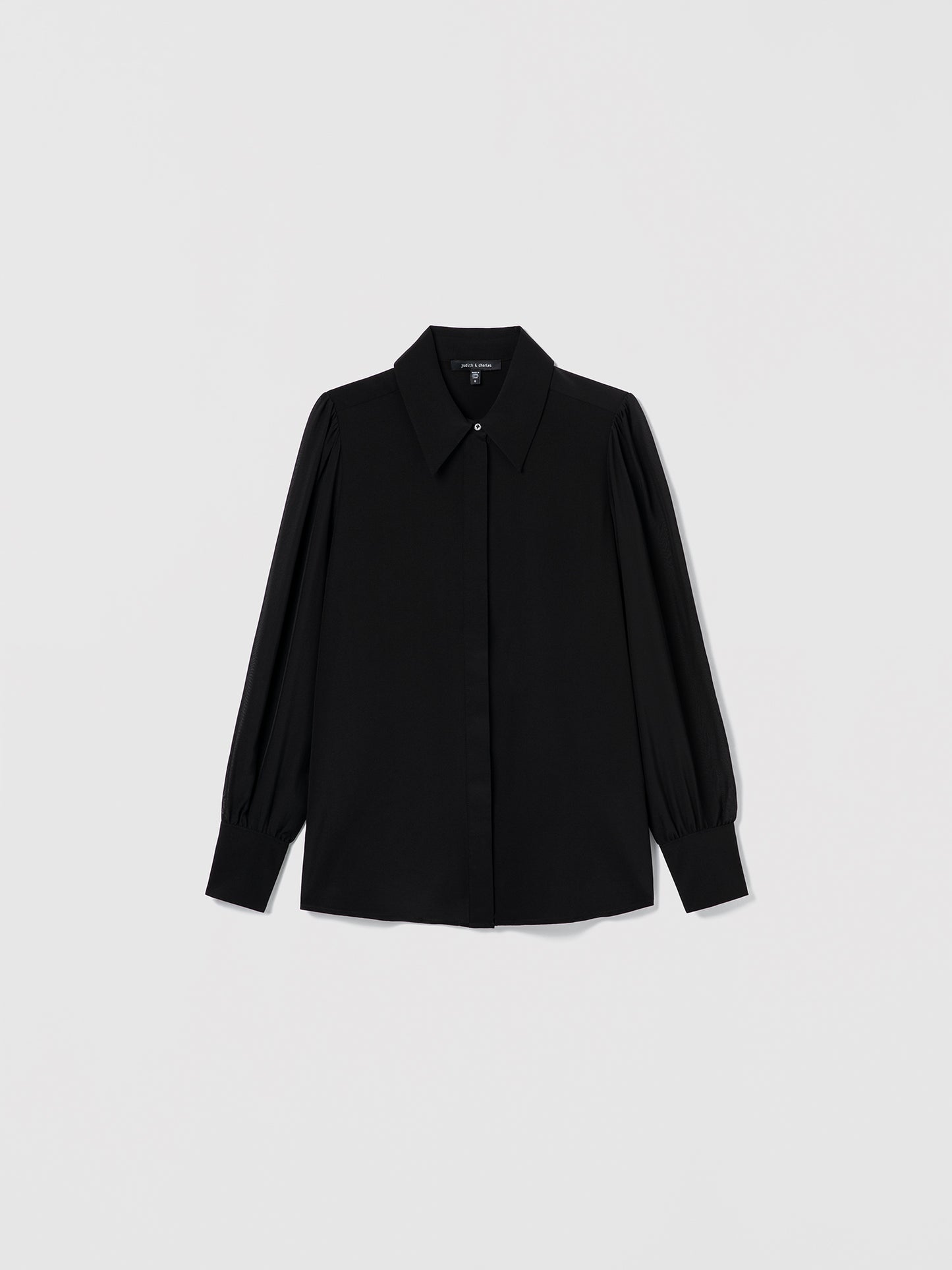 Silk Blouse With Classic Shirt Collar