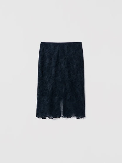 Tonal Floral Lace Skirt