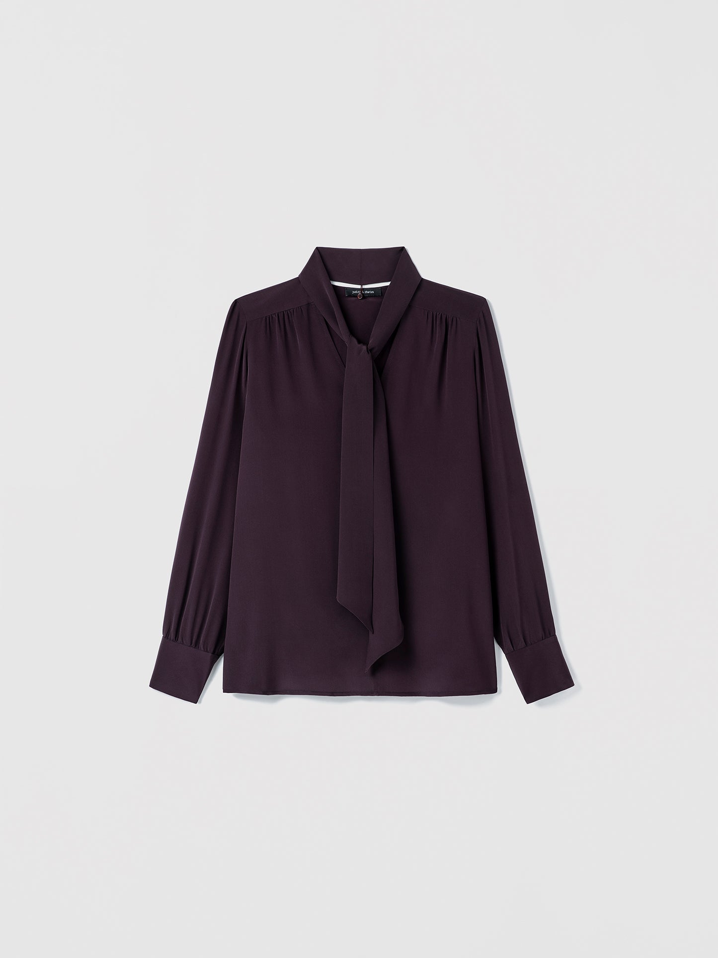 V-Neck Scarf Blouse