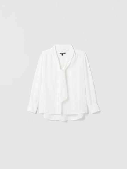 V-Neck Scarf Blouse