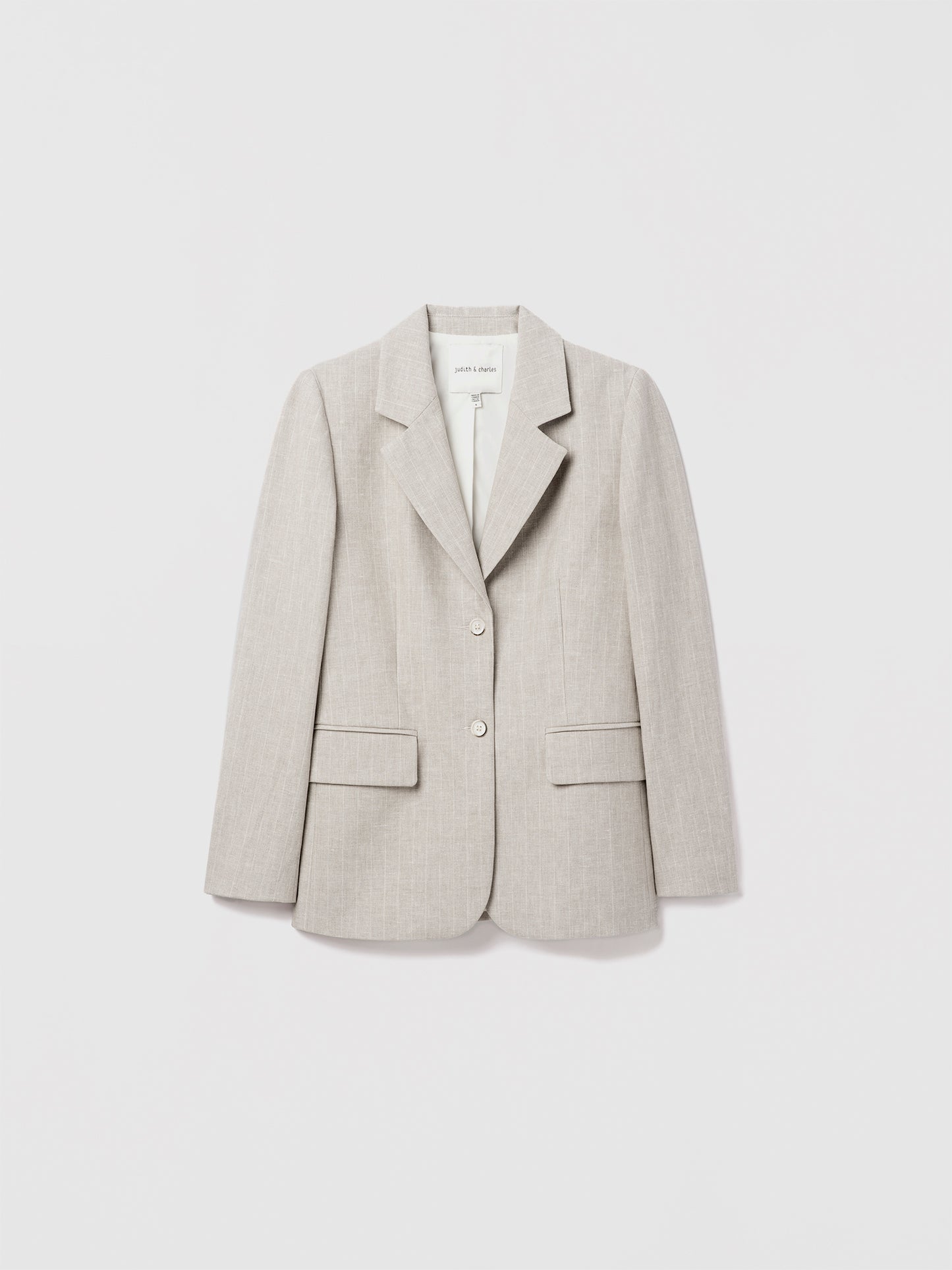 Striped cotton linen jacket