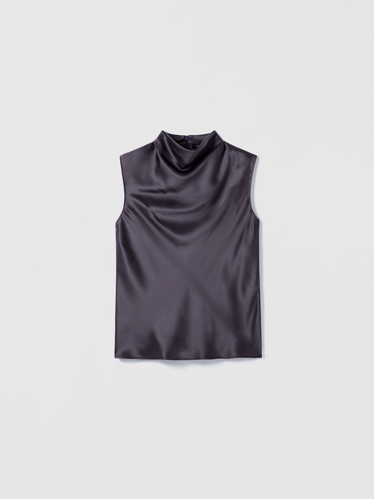 Satin Funnel Neck Blouse