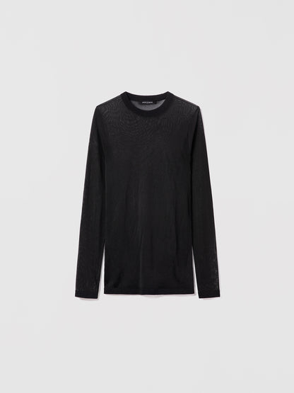 Judith and Charles  Evo Pullover – long-sleeve crew-neck sheer-knit sweater, lightweight and sustainable