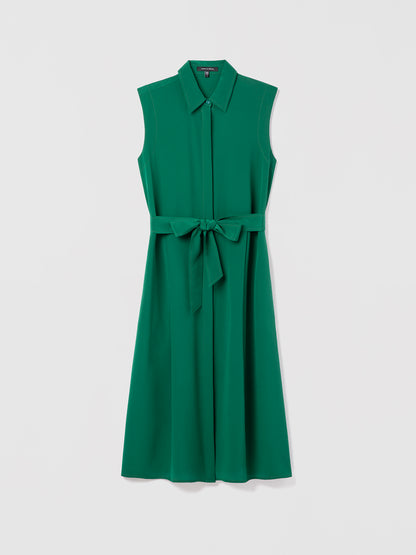 Silk shirt dress