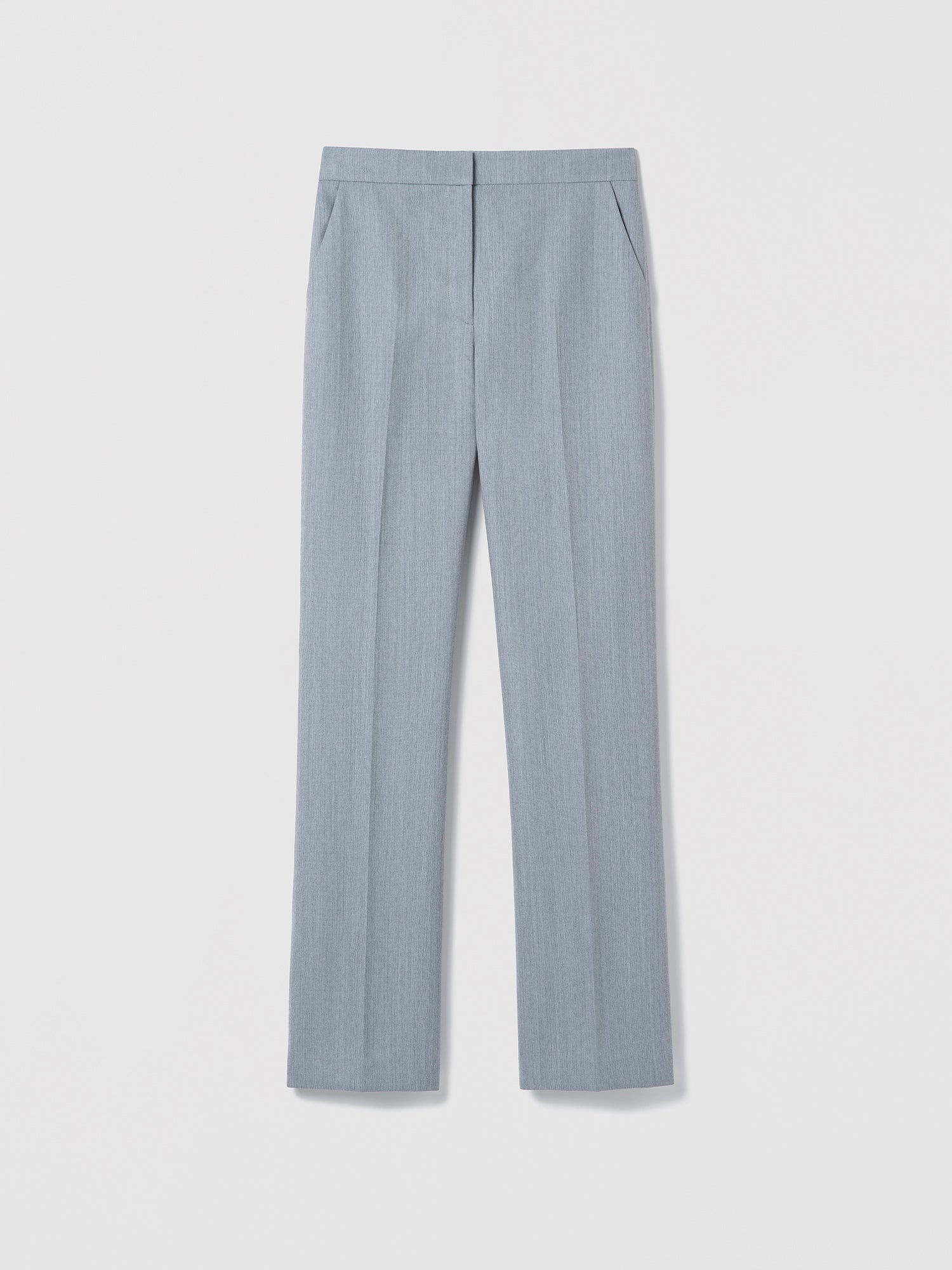 Pale blue pants on a light gray background