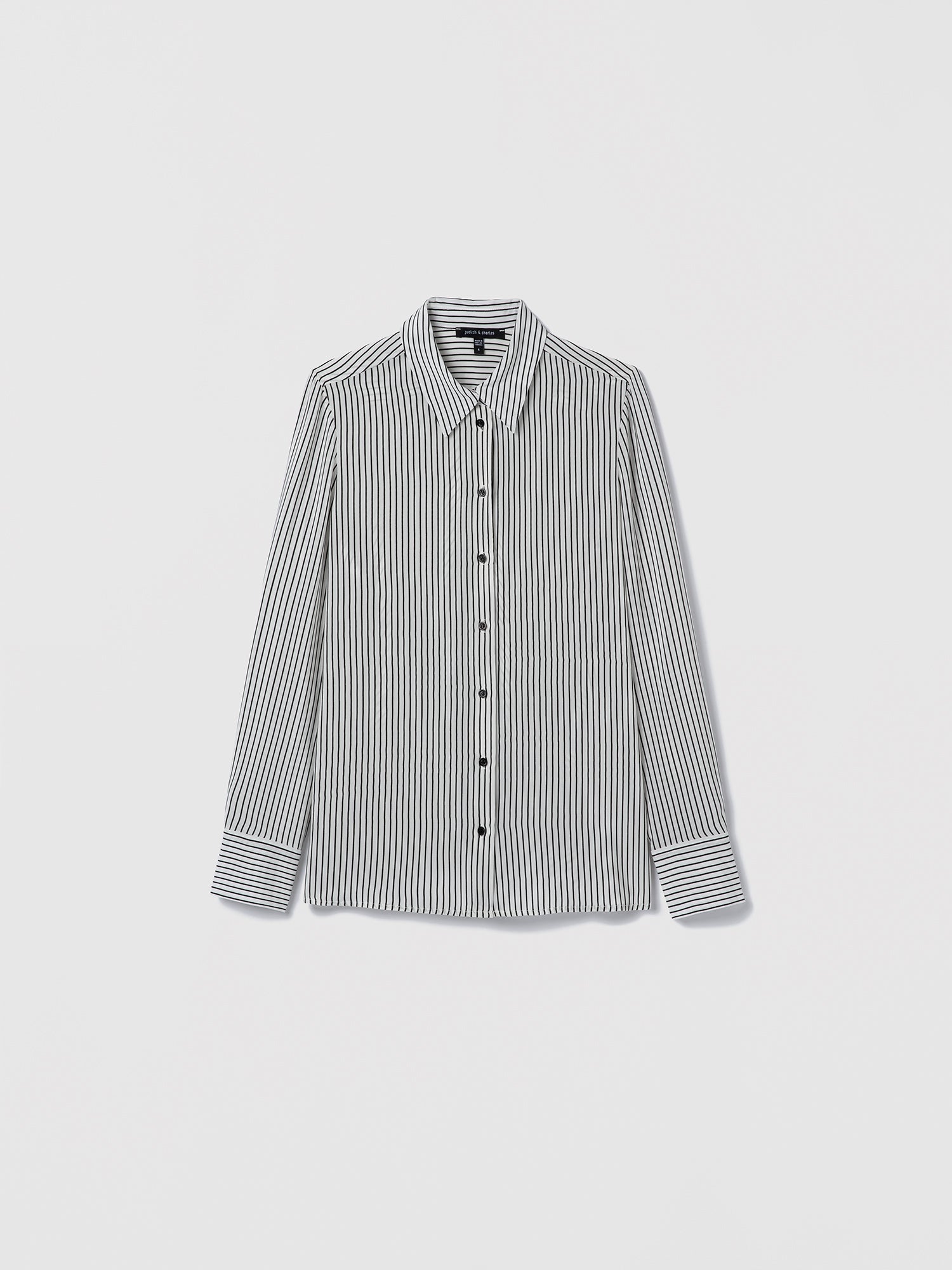 Black Striped shirt on a light gray background