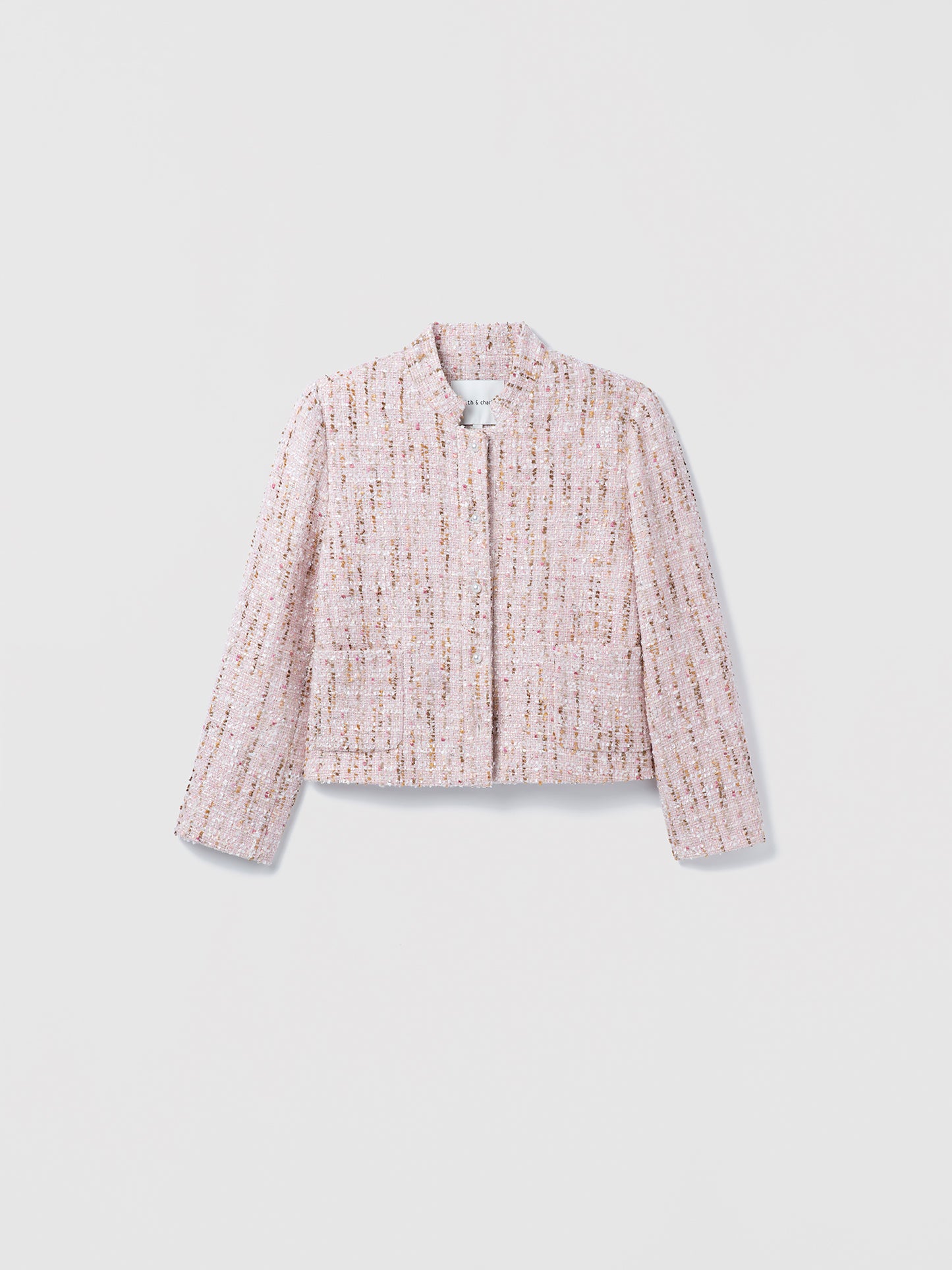 Veste Courte En Tweed Métallisé