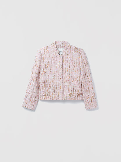 Veste Courte En Tweed Métallisé