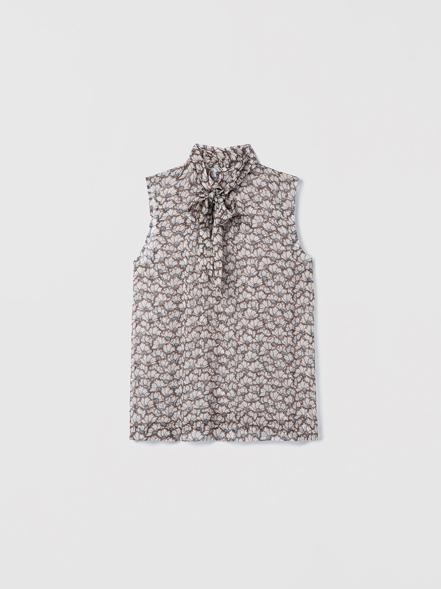 Printed Blouse With Tie