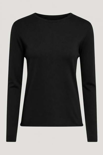 Machine Washable Cashmere Long Sleeve Crewneck