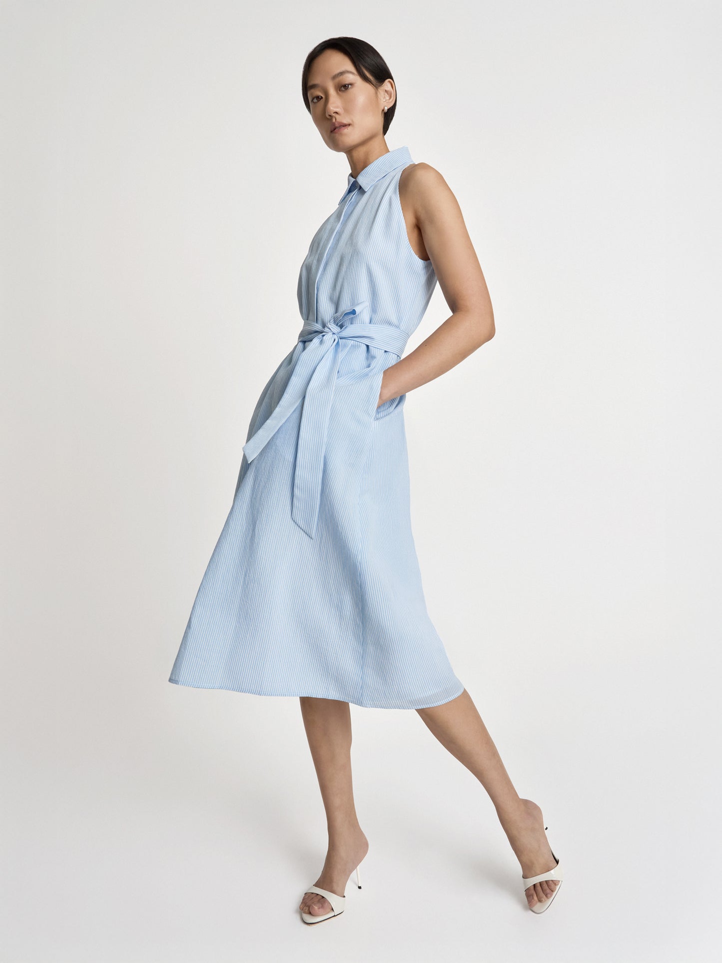 Easy fit halter shirt dress