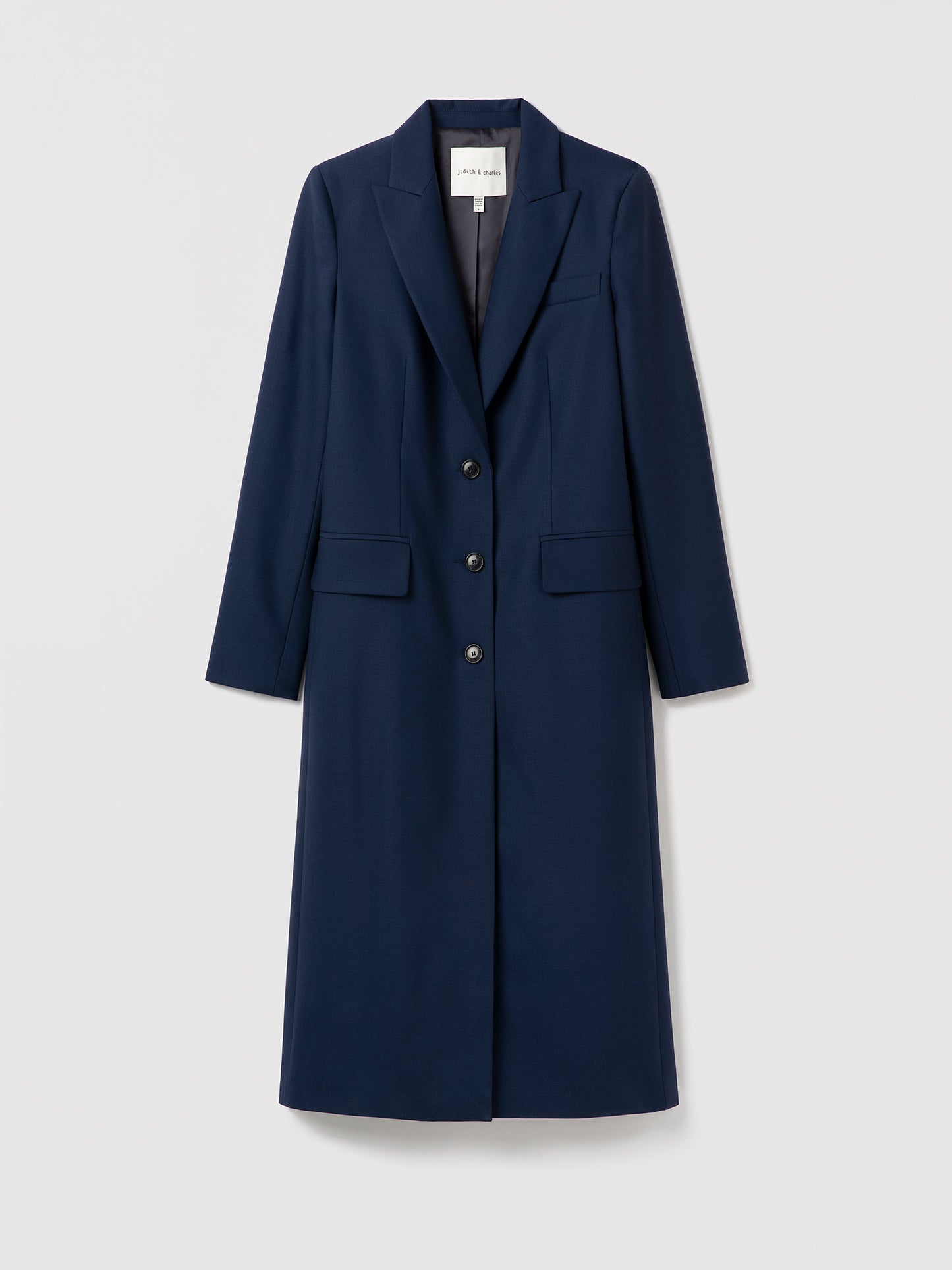 Stretch Wool Long Blazer