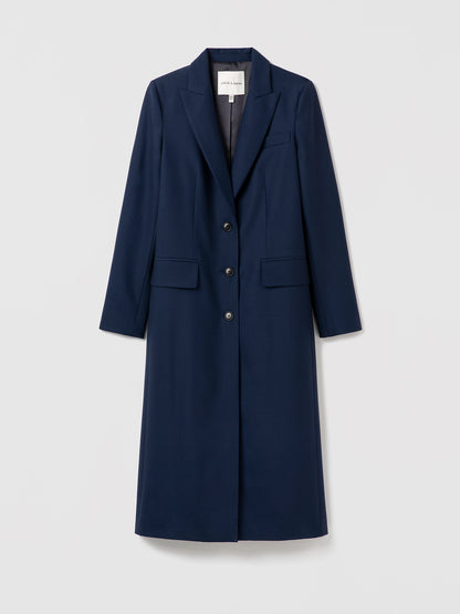 Stretch Wool Long Blazer