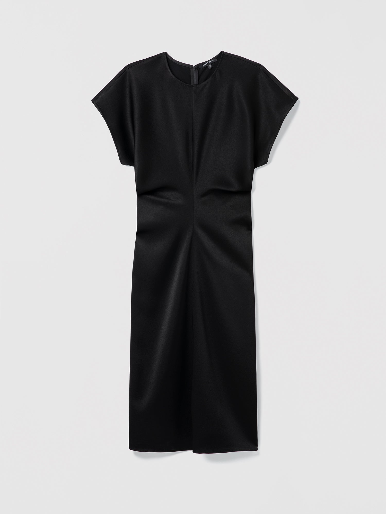 Black dress on a light gray background