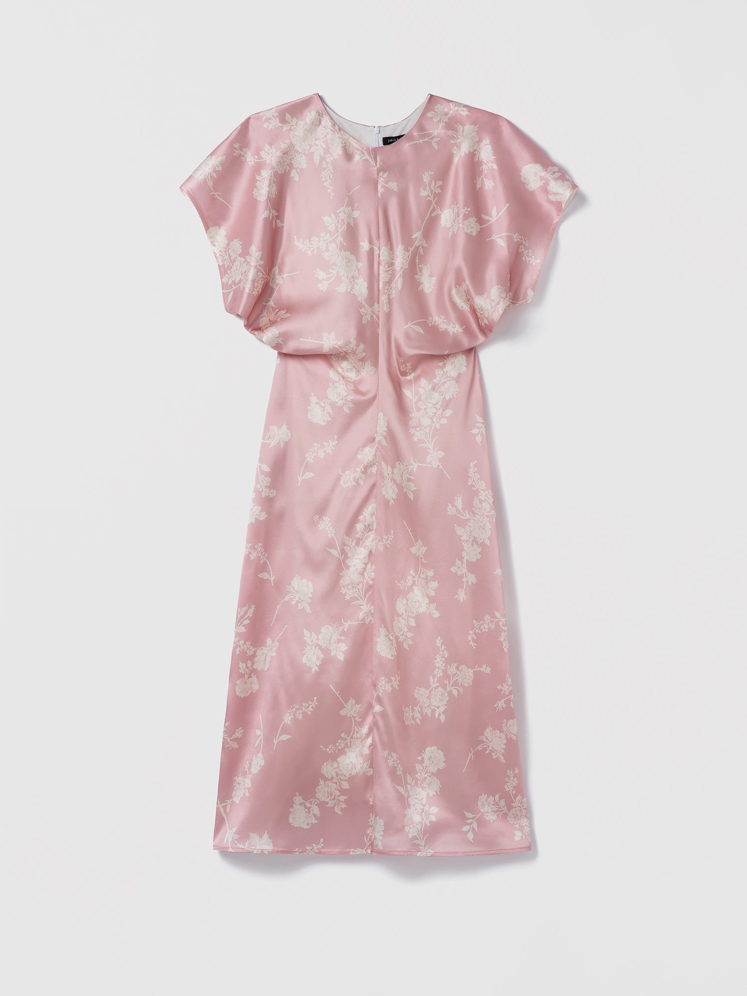 Pink floral dress on a white background