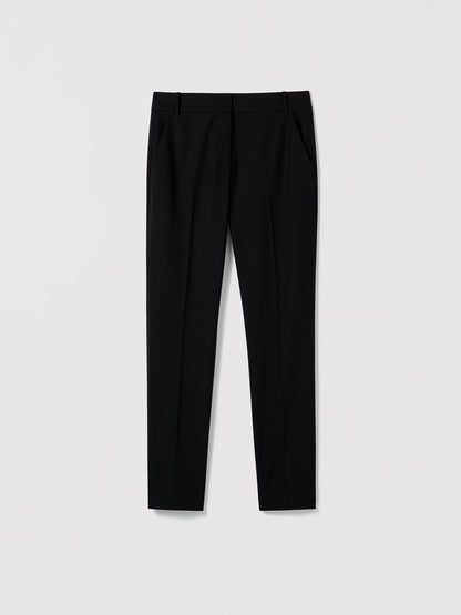 Pantalon Droit Ajusté En Laine