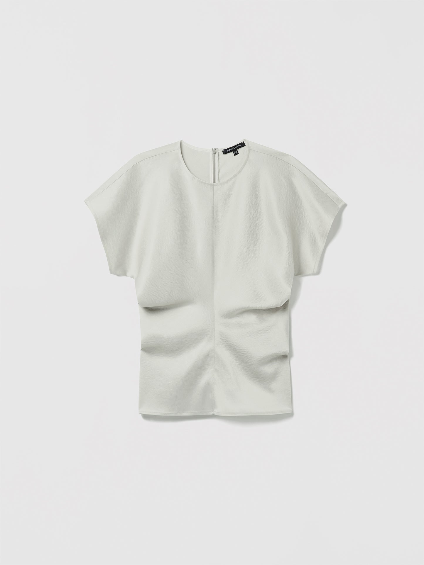  Pearl hammered satin blouse on a white background