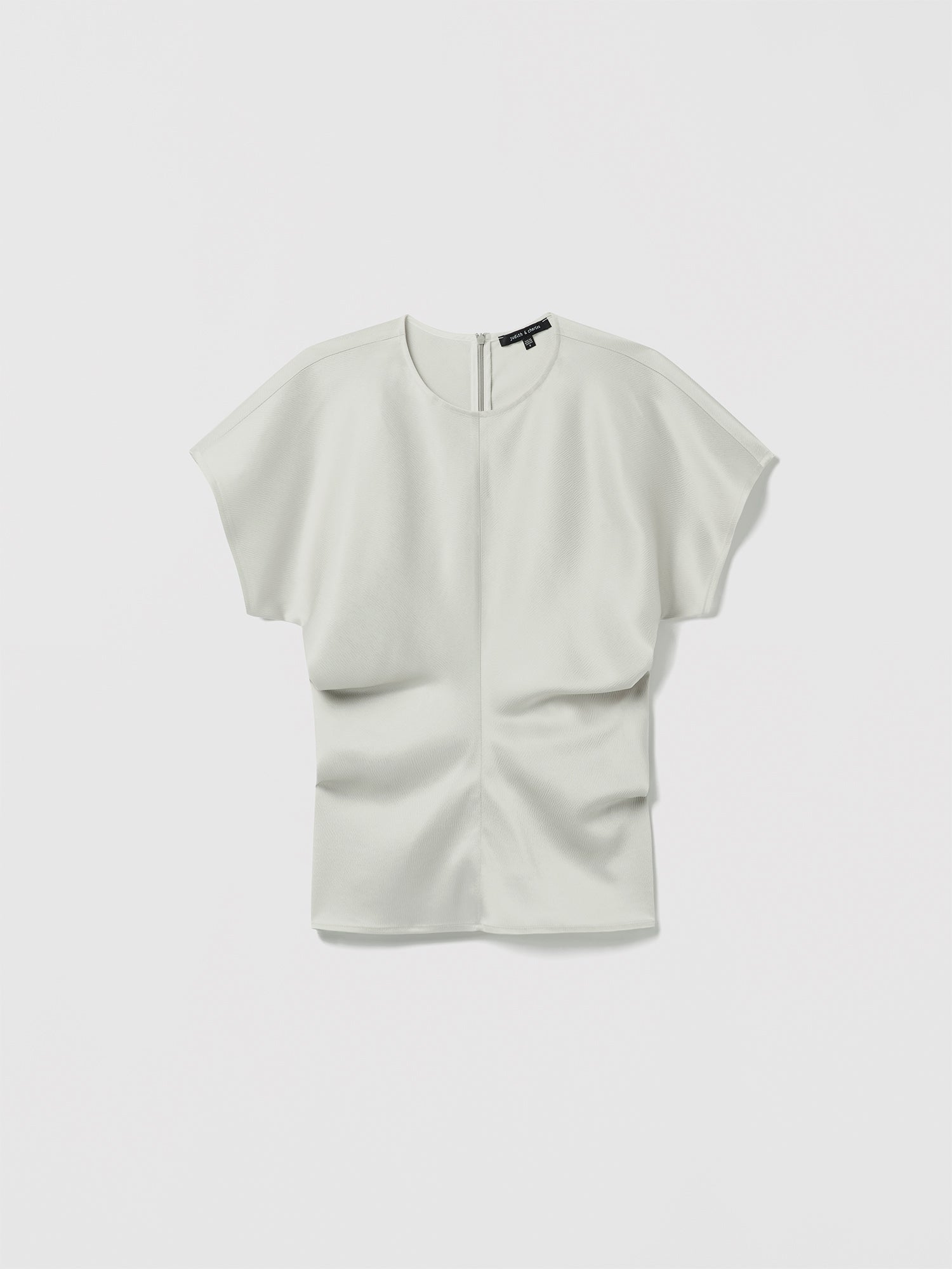  Pearl hammered satin blouse on a white background