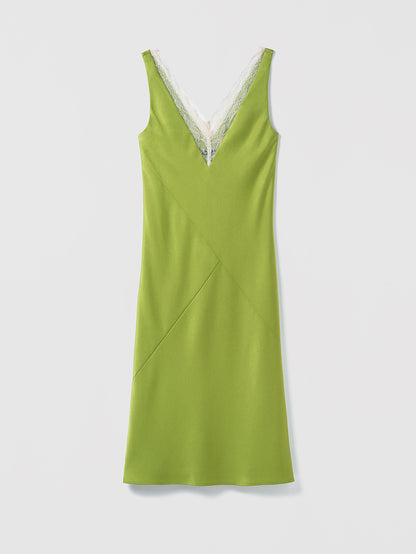 Lace‑Trim Slip Dress