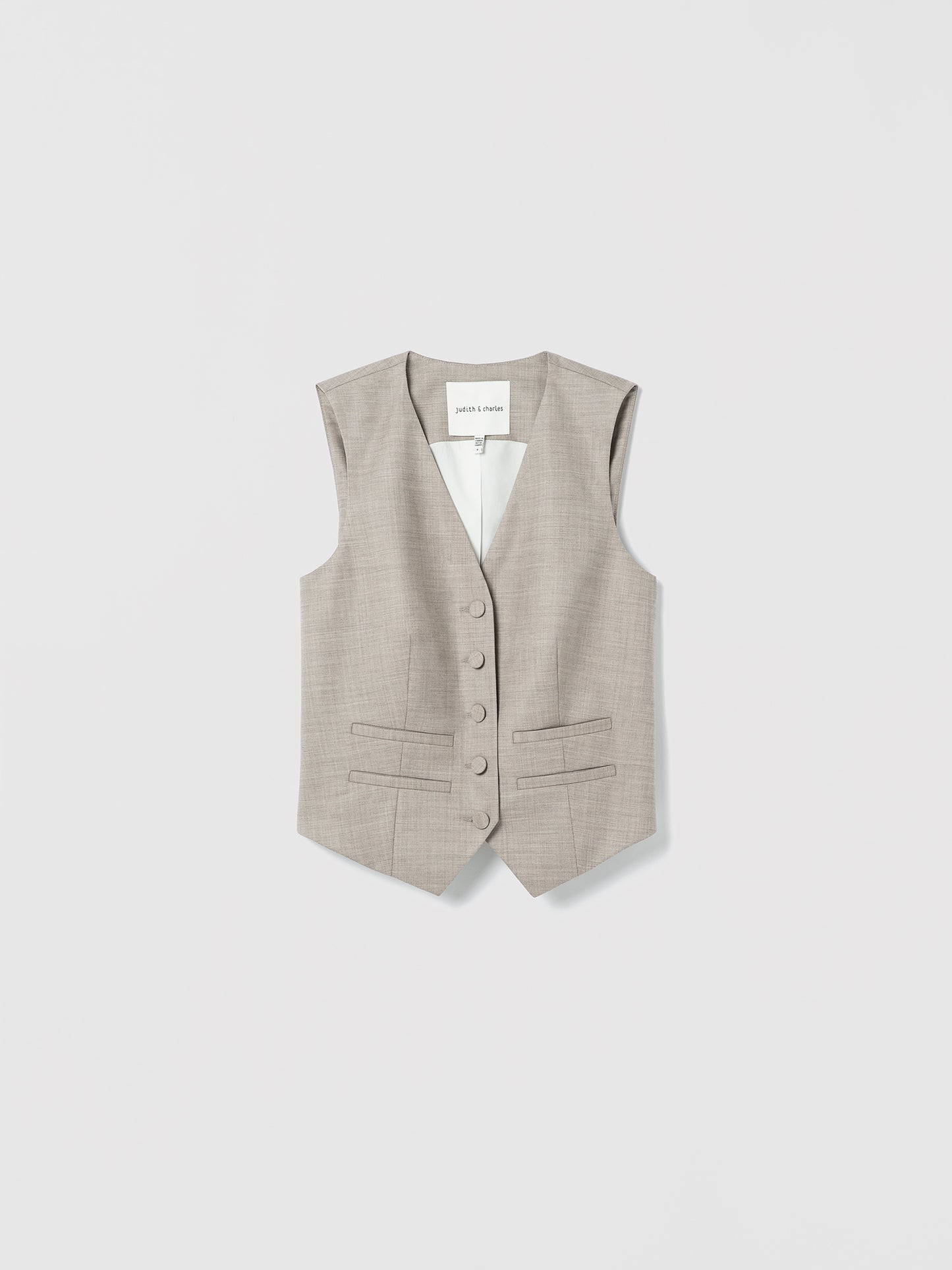 Flat of taupe melange vest