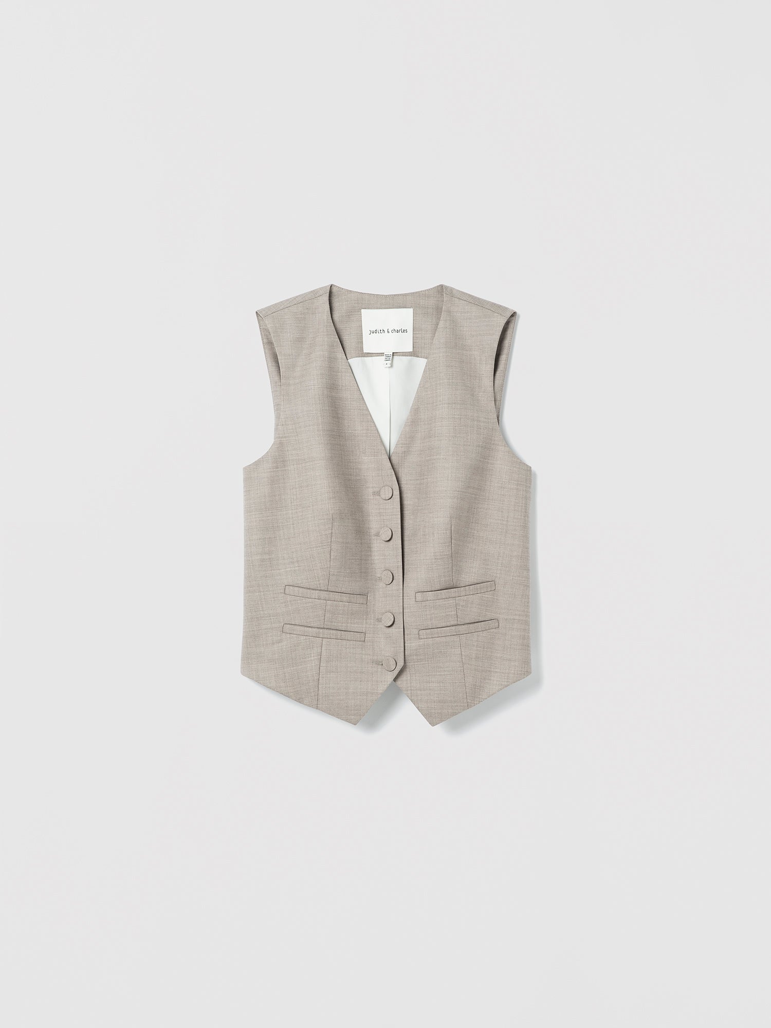 Flat of taupe melange vest