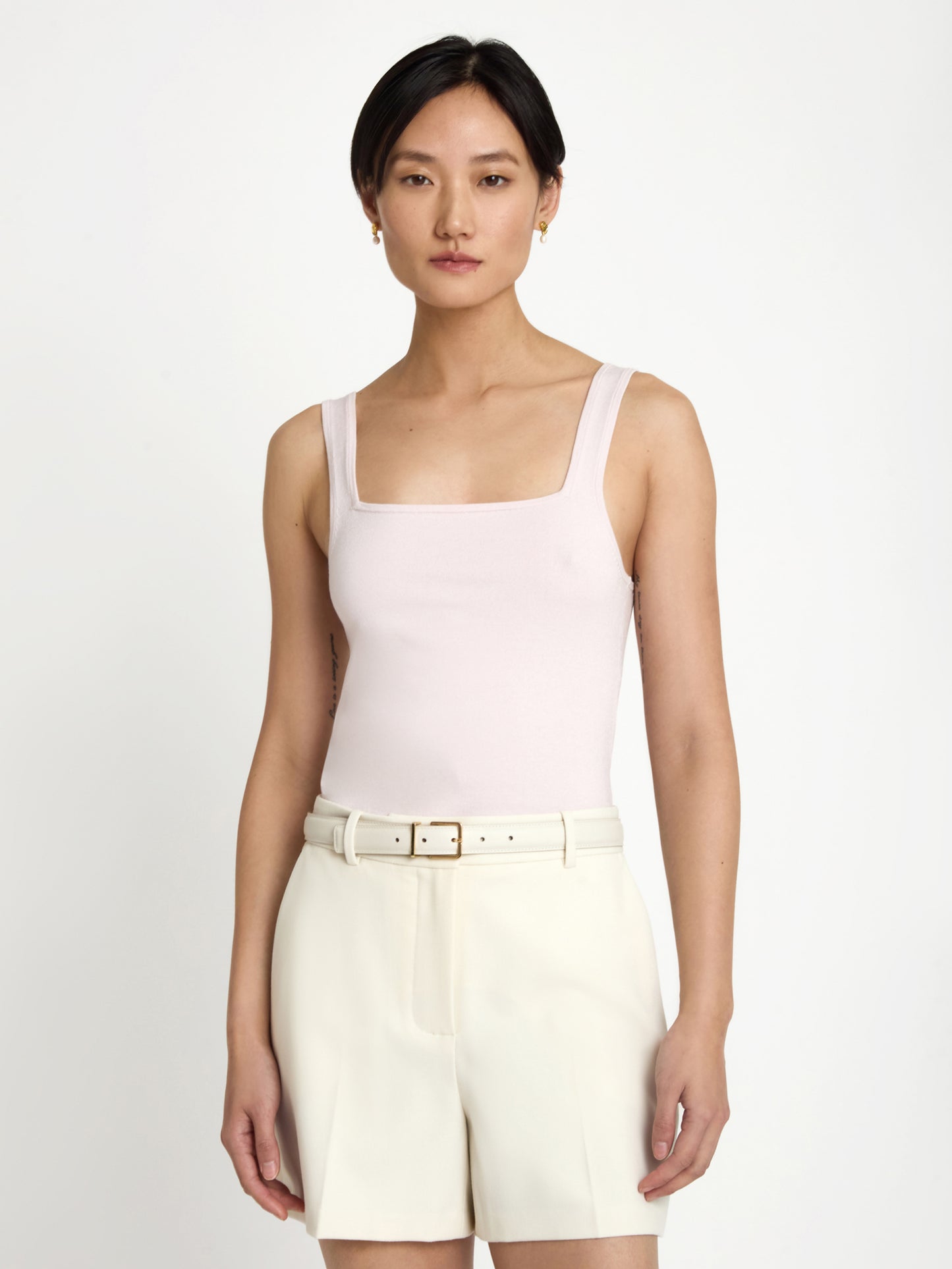 Fine cotton silk tank