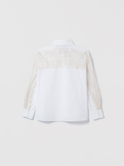 White shirt on a light gray background