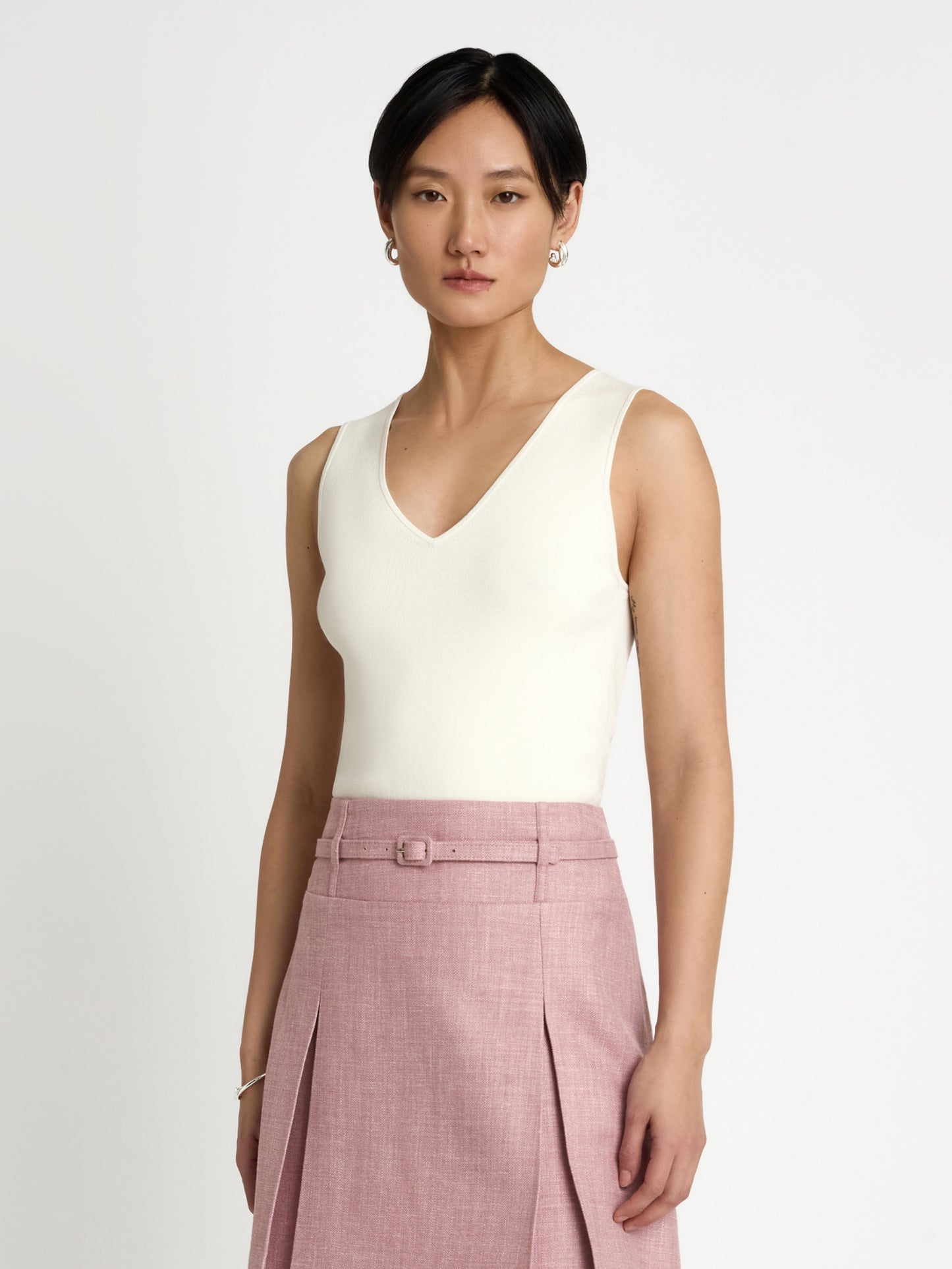 Fine cotton silk shell