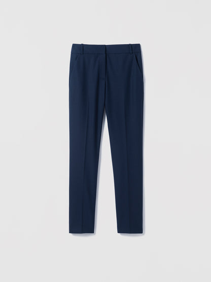 Pantalon Droit Ajusté En Laine