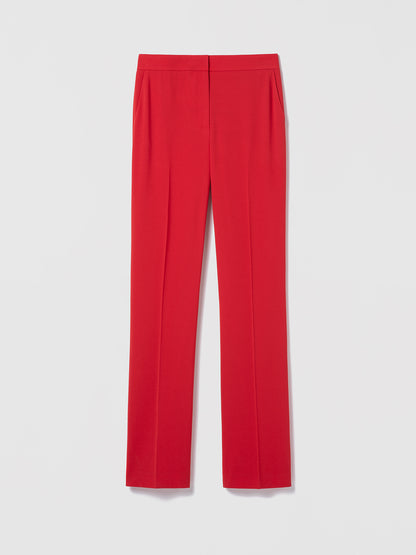 Red pants on a light gray background